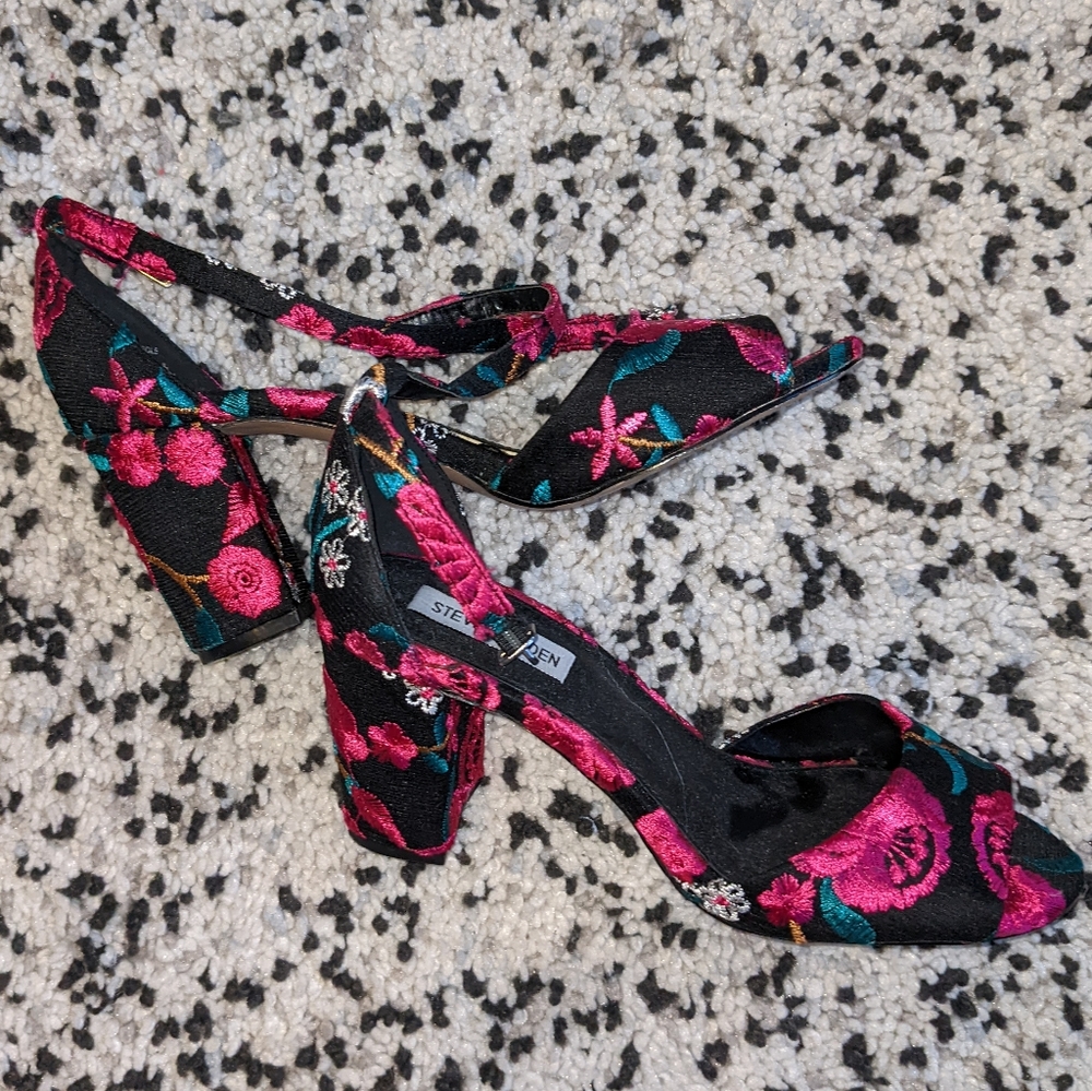 Floral Heeled Sandals